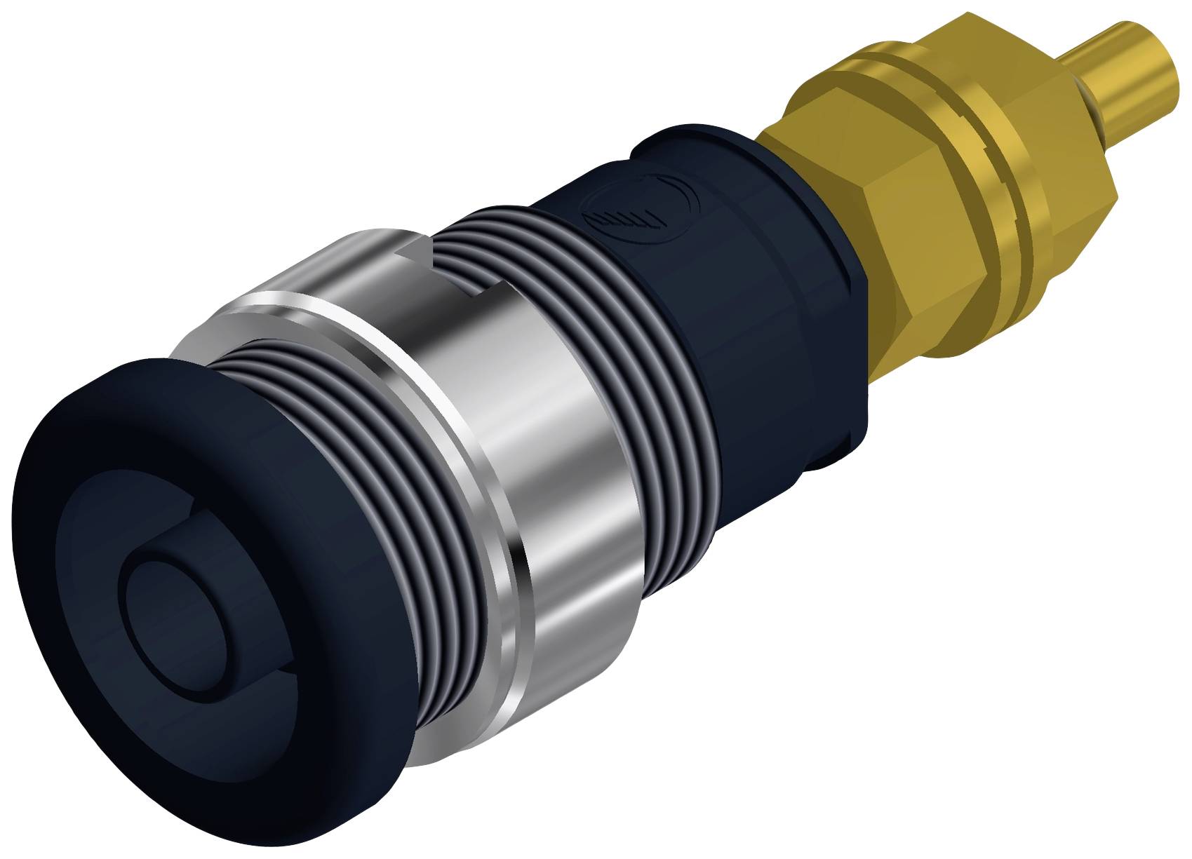 Захисна розетка SKS Hirschmann SEB 2600-G, ізольована, Ø 4 мм, 16 A, чорна