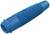 Niebieski, żebrowany wąż z tworzywa sztucznego o kształcie cylindrycznym, prawdopodobnie będący elementem urządzenia technicznego lub przemysłowego.