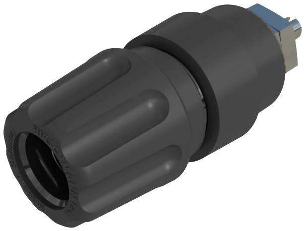 Розетка типу «банан» SKS Hirschmann PKNI 10 B, ізольована, Ø 4 мм, 63 A, чорна