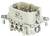 Prostokątny, beżowy złącze z wieloma metalowymi stykami i otworami na śruby do mocowania w urządzeniu elektrycznym.