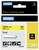Etykiety przemysłowe DYMO Rhino, czarne na żółtym winylu, rozmiar 12 mm x 5,5 m. Główne zastosowanie: oznaczanie elementów przemysłowych.