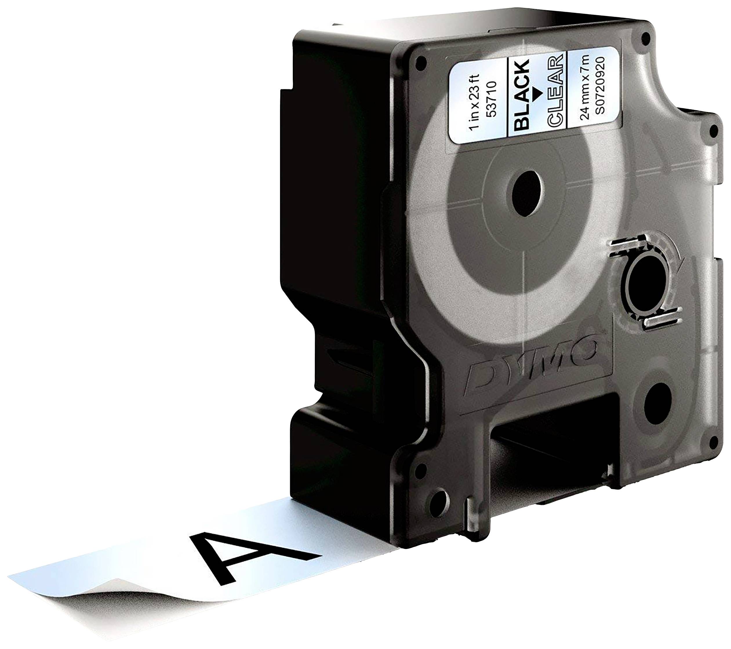 Стрічка для друку DYMO S0720920, 24 мм х 7 м, Колір стрічки: прозорий / Колір друку: чорний