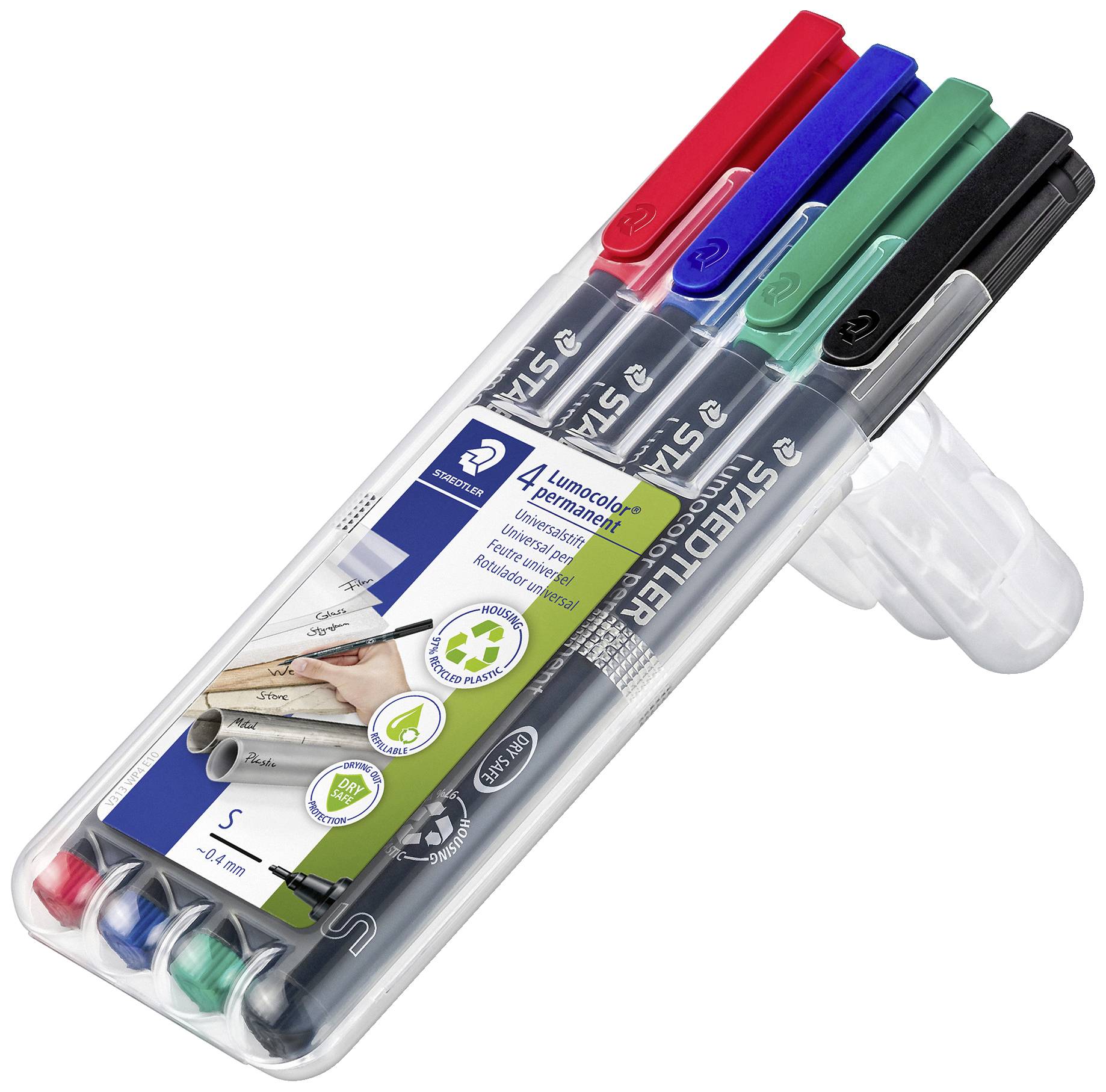 Staedtler Lumocolor permanent S DRY SAFE перманентный маркер