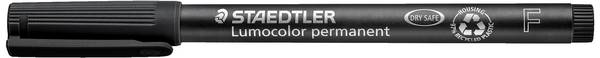 Staedtler Lumocolor permanent F DRY SAFE 318-9 Marker permanentny czarny Wodoodporny: Tak