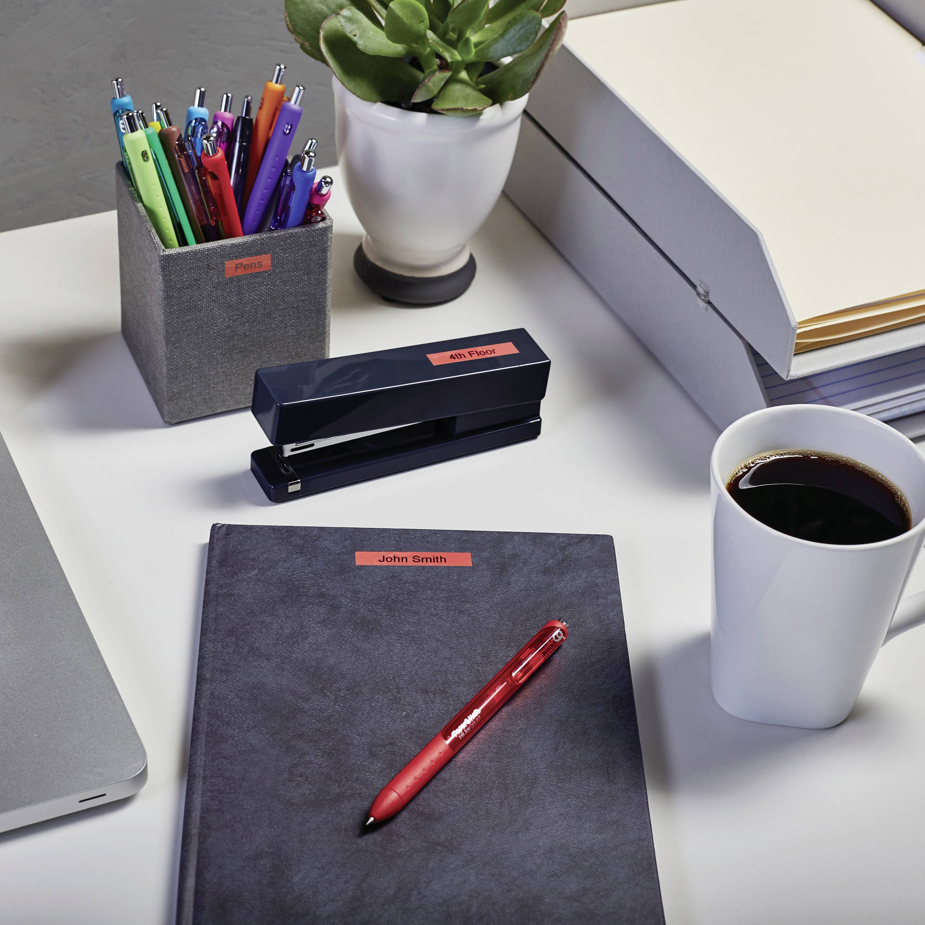 Стрічка для друку D1 DYMO S0720720, 9 мм x 7 м, колір стрічки: червоний / колір друку: чорний