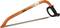 Pomarańczowa piła łukowa z czarną rękojeścią, wyprodukowana przez Bahco, model 'Force', przeznaczona do cięcia drewna lub metalu.