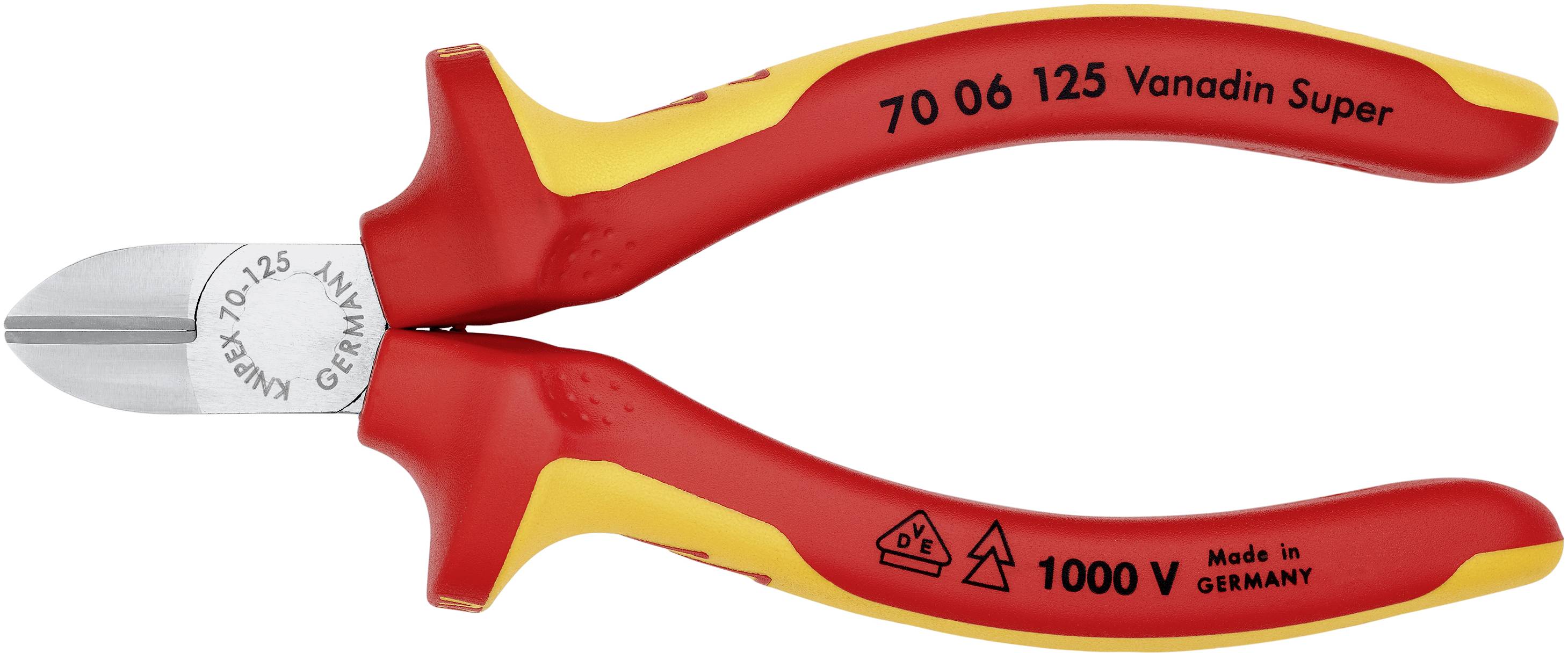 Бокорізи Knipex 70 06 125, 125 мм, 62 HRC, VDE