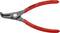 Czerwone szczypce do ściągania izolacji Knipex, model 49 21 A21, z Niemiec. Odpowiednie do kabli o średnicy od 19 do 60 mm.