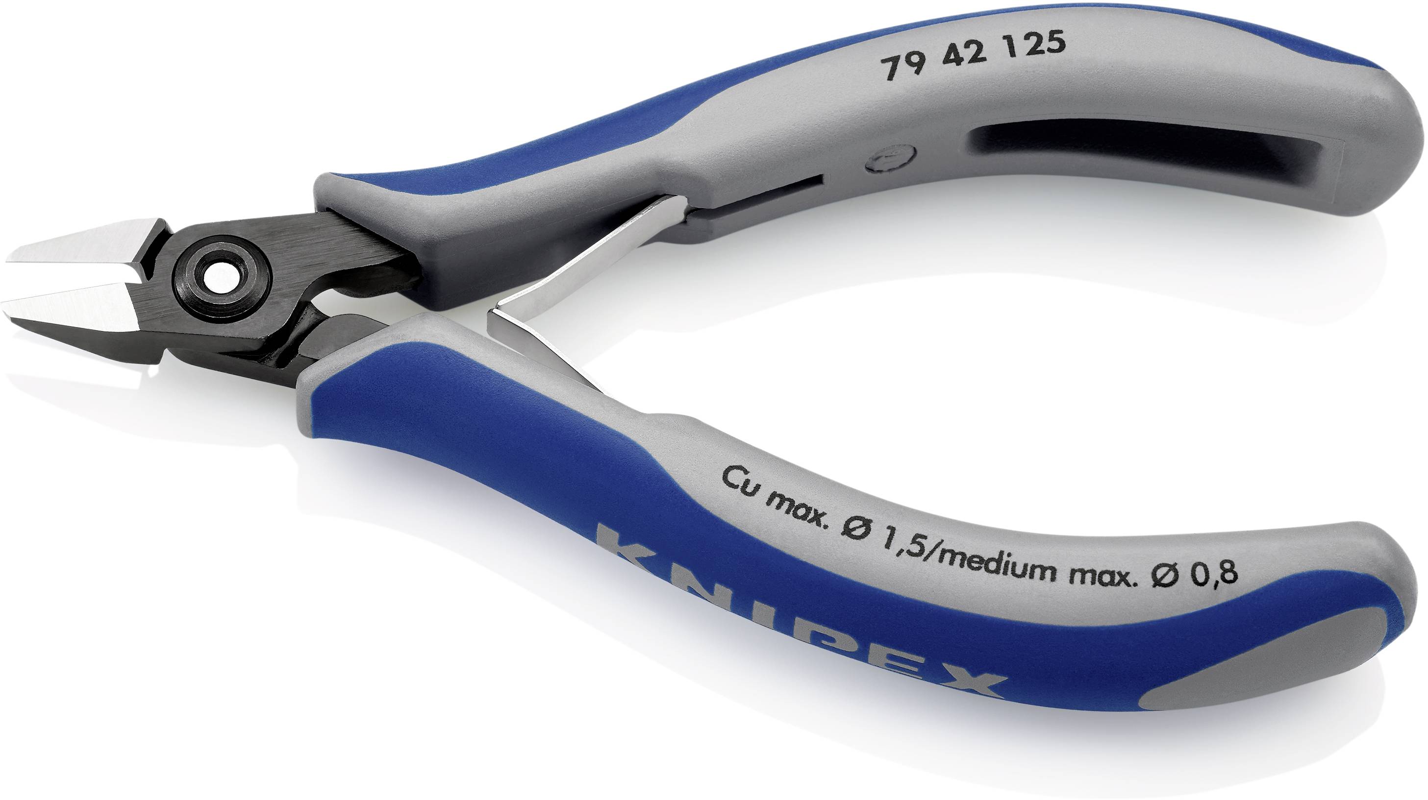 Бокорізи Knipex neu 79 42 125 для електроніки та механіки без фаски 125 мм