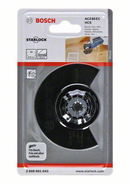 Аксесуари Bosch ACZ 85 EC HCS сегментне пильне полотно 2609256944 1 шт.