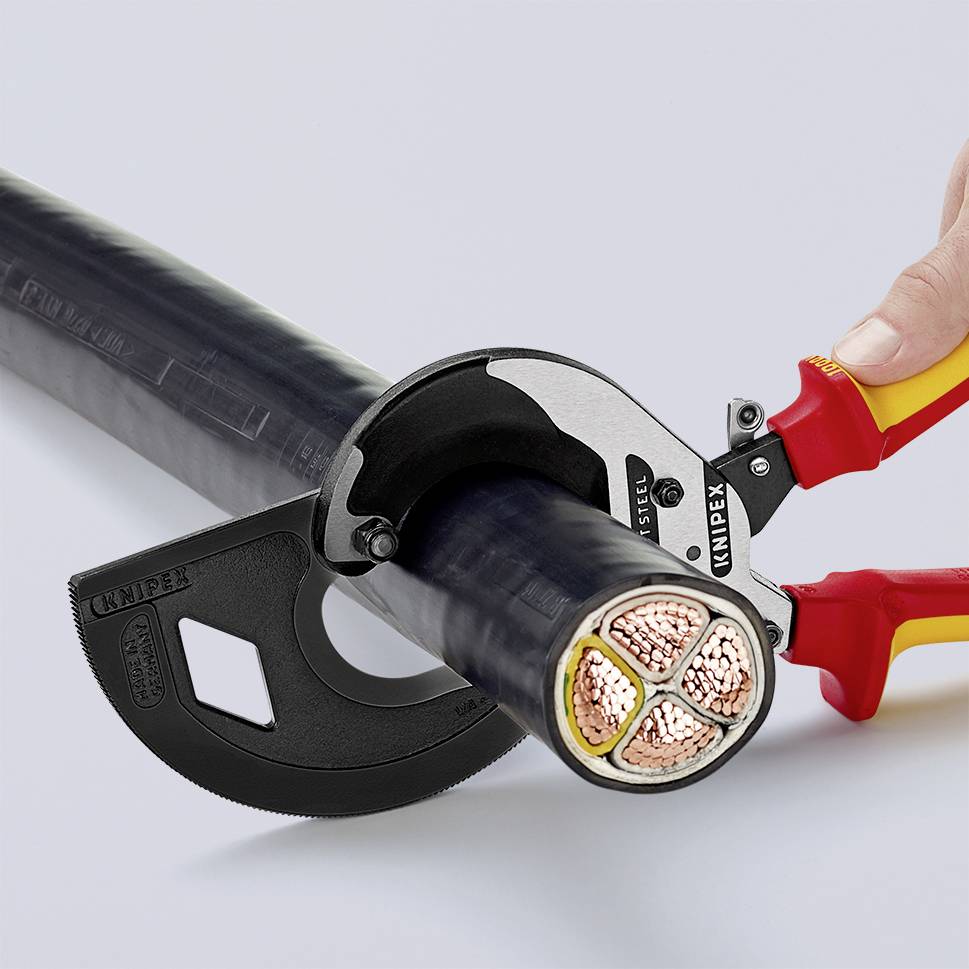 Кусачки для кабелів із тріскачкою Knipex 95 36 320 95 36 320 320 мм