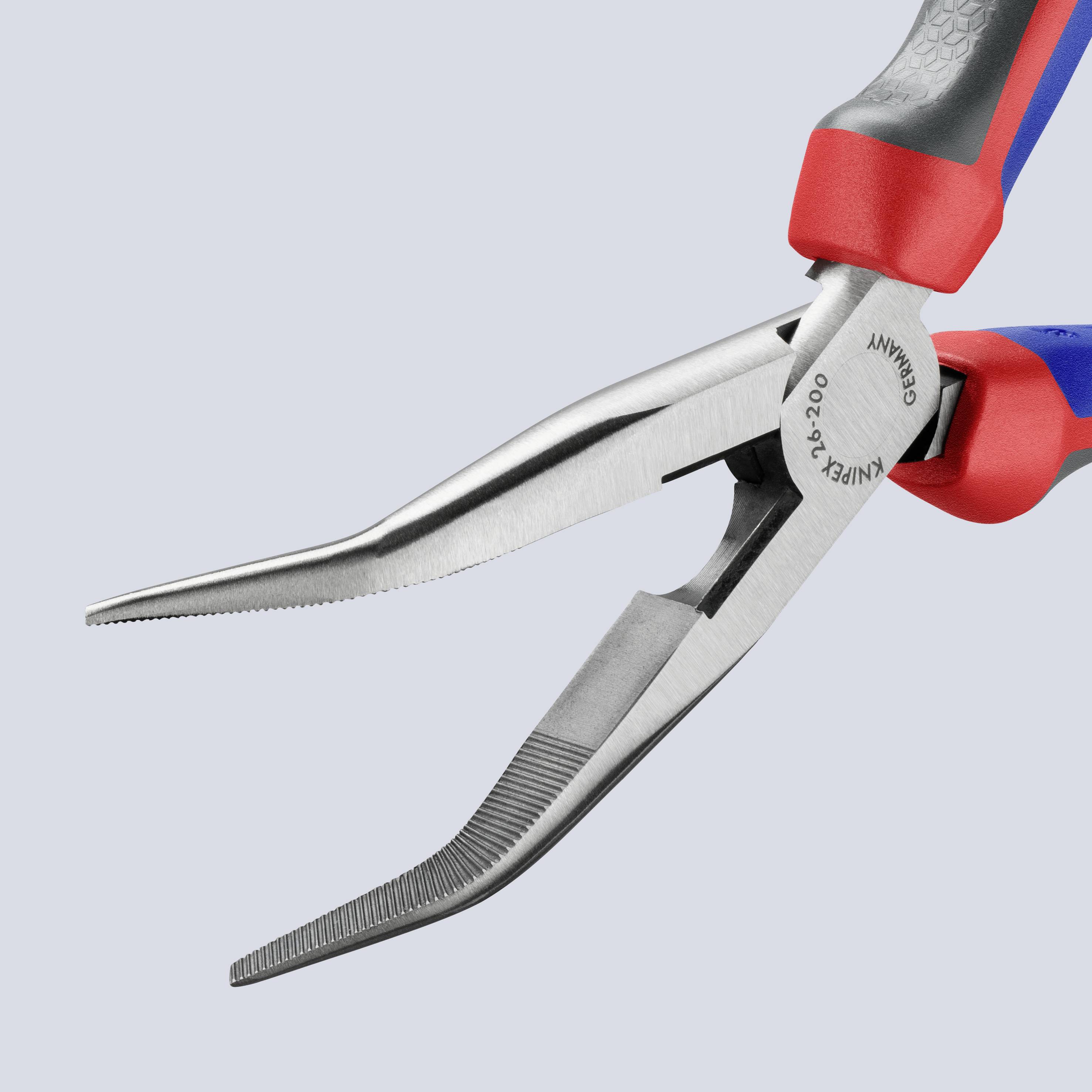 Плоскогубці Knipex 26 22 200 для майстерні, з плоскими круглими носовими краями, кут 40°, з ванадієвої електротехнічної сталі, 200