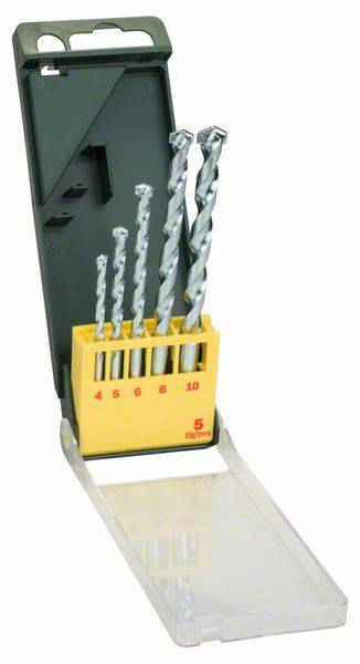 Набір спіральних свердел Bosch Accessories Promoline 2607019438 для каменю 4 мм, 5 мм, 6 мм, 8 мм, 10 мм 1 шт.