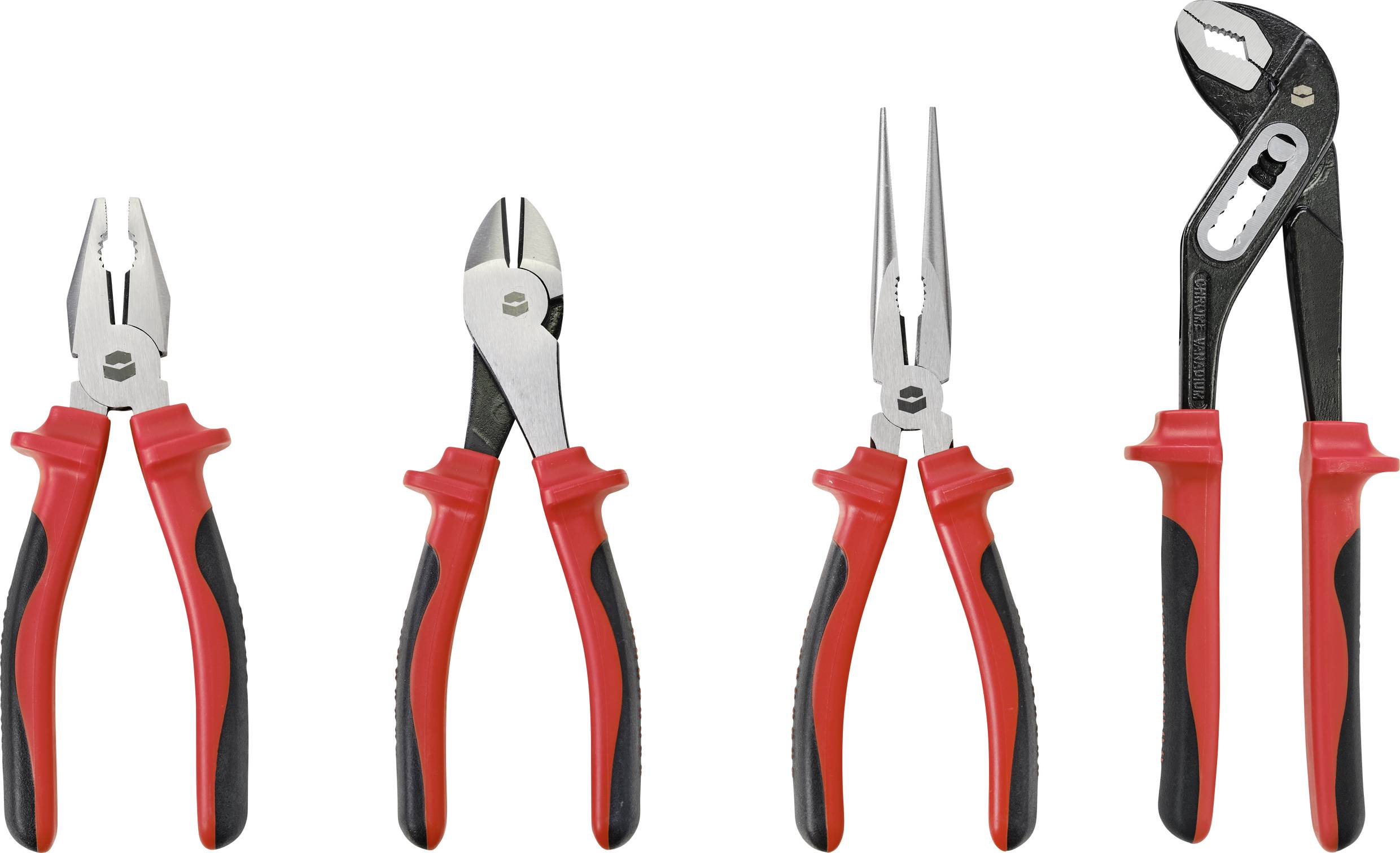 Набір плоскогубців TOOLCRAFT TO-7492839 для майстерні, 4 предм.