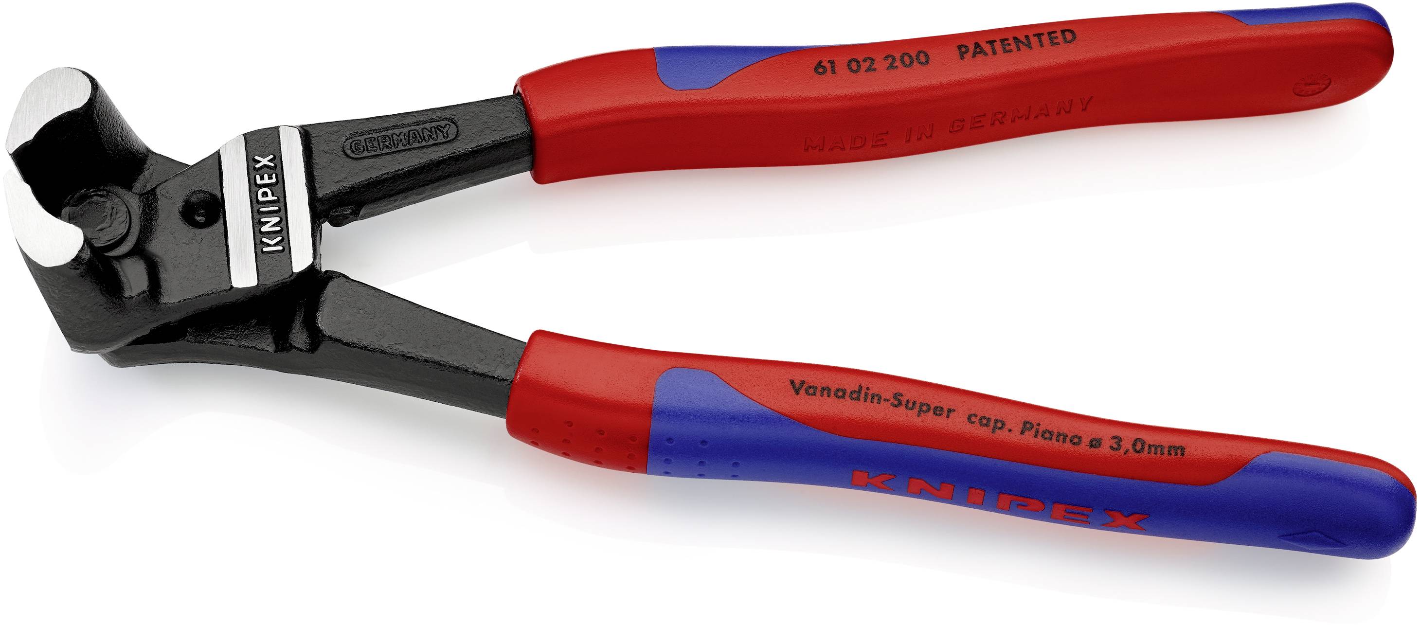 Кусачки для дроту Knipex 61 02 200 для фронтальної обробки 61 02 200 200 мм