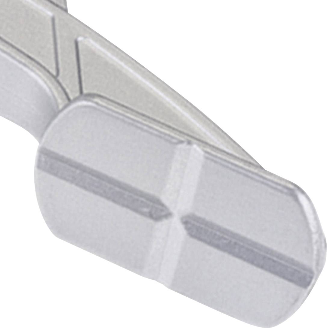 Srebrna metalowa tarcza w zbliżeniu, z wzorem krzyżowym. Istotny szczegół większego obiektu mechanicznego lub przemysłowego.