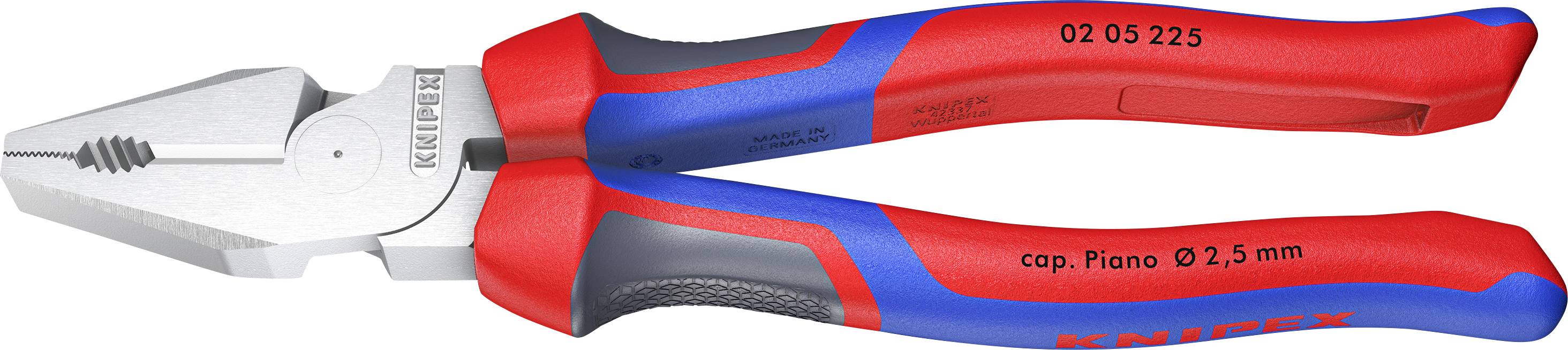 Плоскогубці Knipex 02 05 225 для майстерні 225 мм DIN ISO 5746
