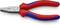 Szczypce kombinowane Knipex w kolorach czerwonym i niebieskim, model 20 02 140. Posiada szerokie szczęki i jest wszechstronnie użyteczna w różnych zastosowaniach.