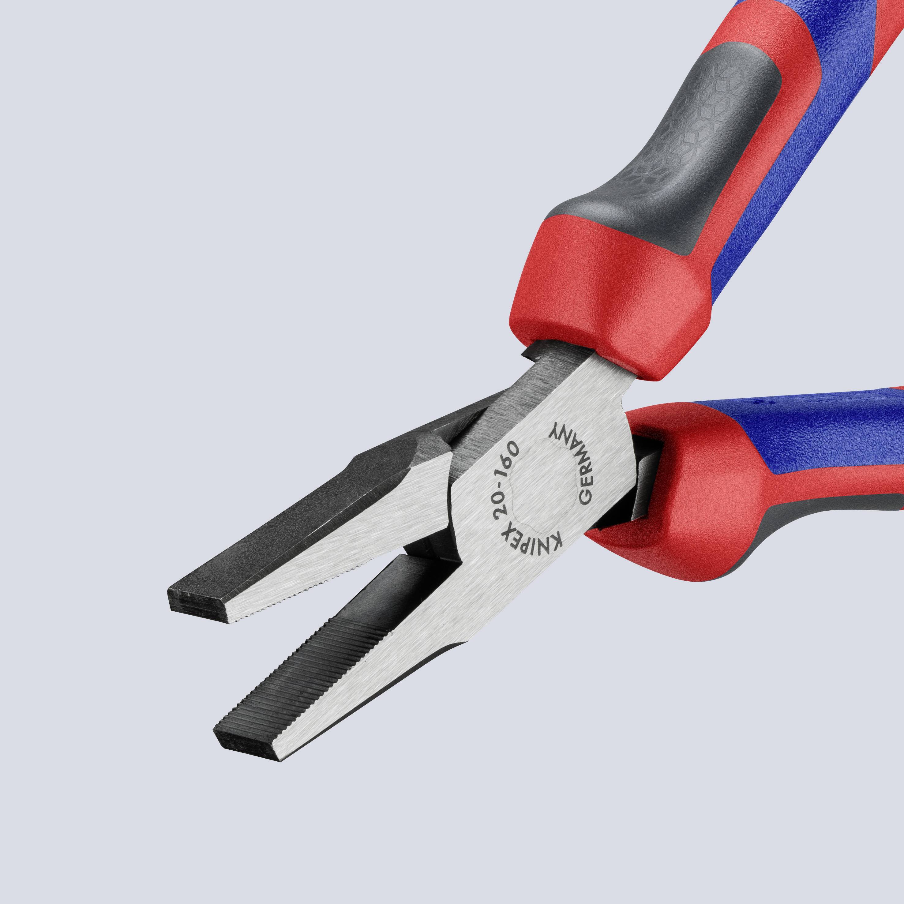 Плоскогубці Knipex 20 02 160 для майстерні, прямі, з хром-ванадієвої електротехнічної сталі, 160 мм
