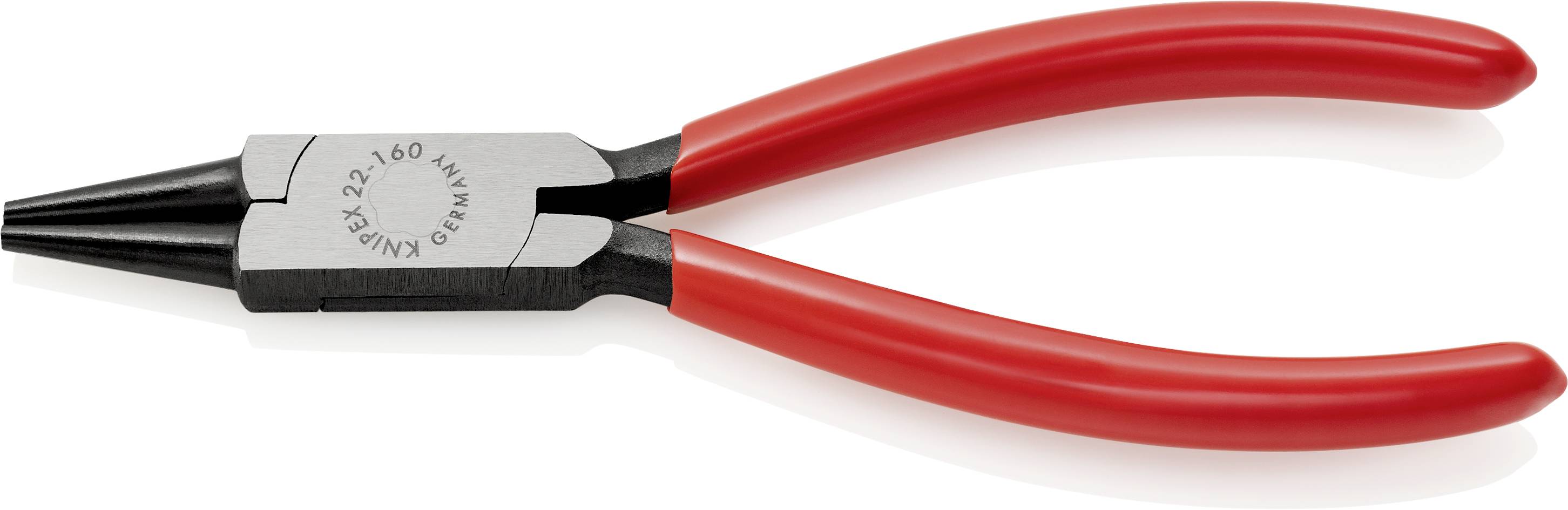 Плоскогубці Knipex 22 01 160 для електроніки та механіки, прямі круглі щітки, хром-ванадієва електротехнічна сталь, 160 мм