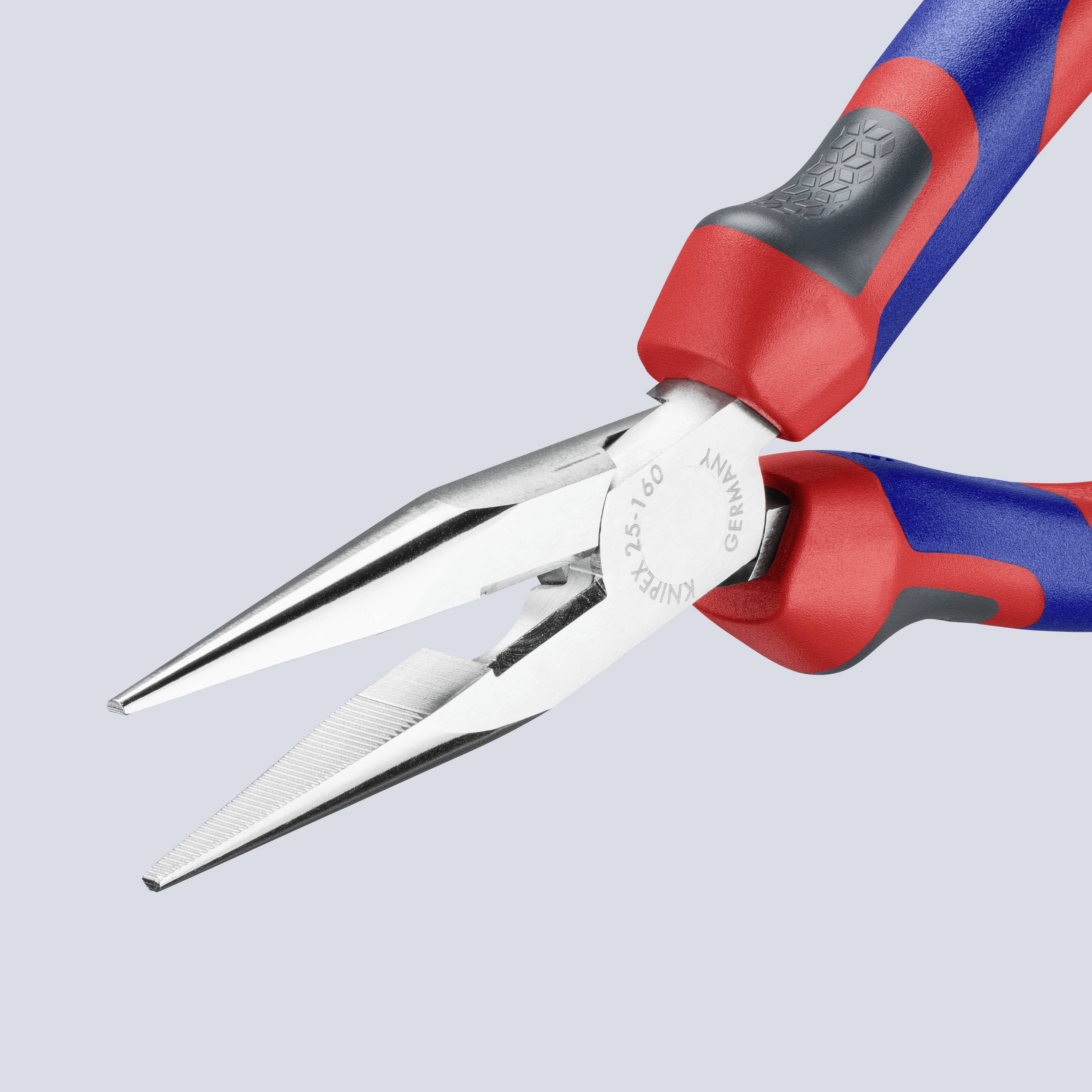 Knipex 25 05 160 для електроніки та механіки Плоскогубці круглі прямі, ванадієва електротехнічна сталь, 160 мм