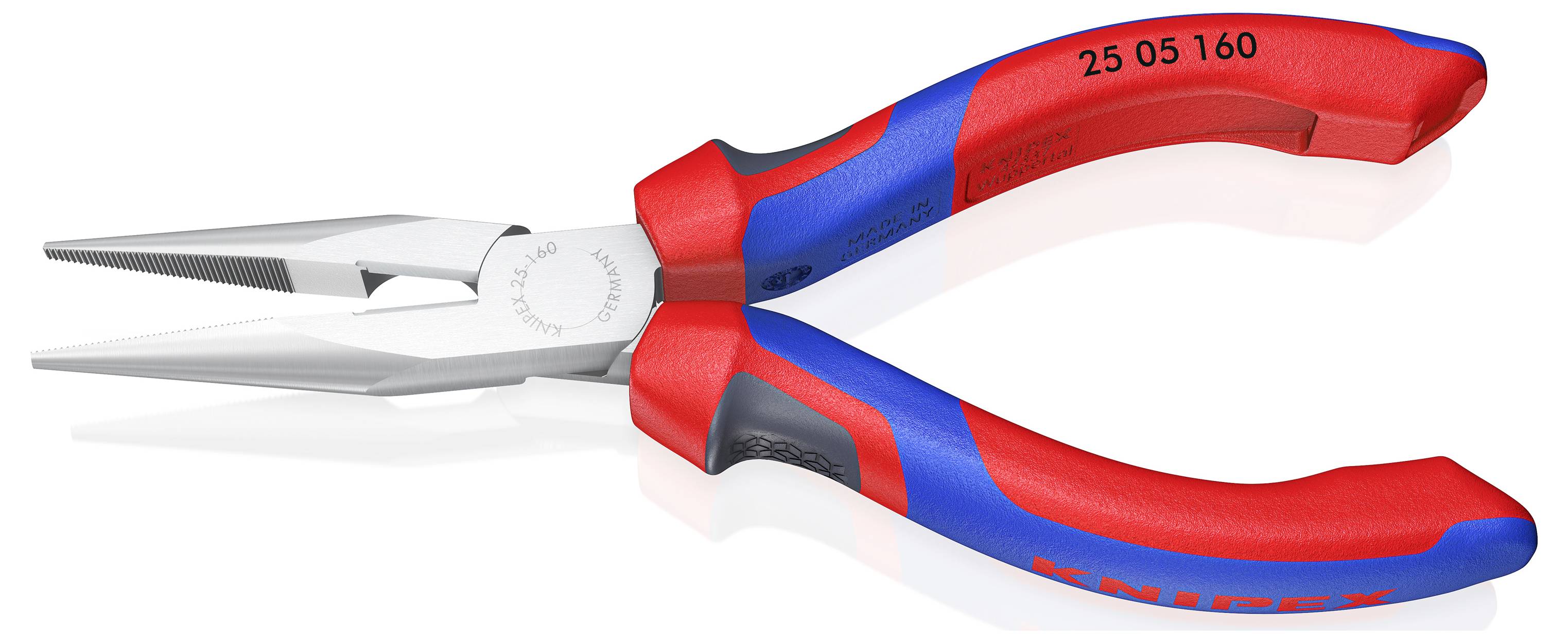 Knipex 25 05 160 для електроніки та механіки Плоскогубці круглі прямі, ванадієва електротехнічна сталь, 160 мм