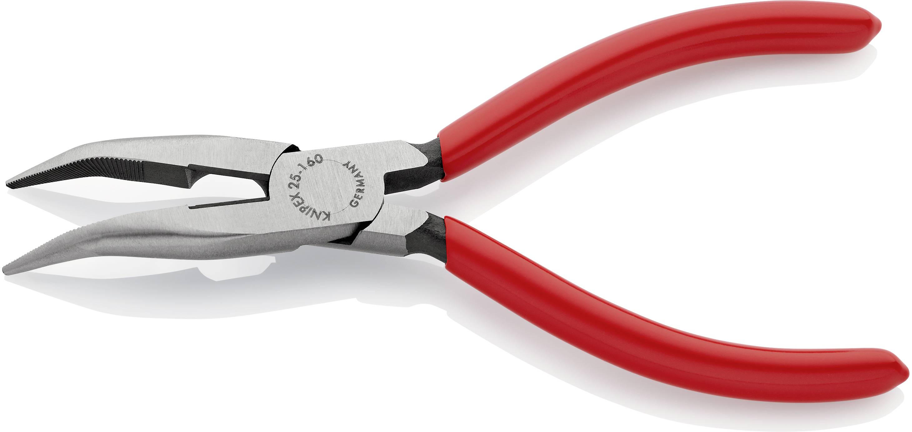 Плоскогубці Knipex 25 21 160 з плоскими круглими носовими краями 25 21 160, 160 мм, 61 HRC, для електроніки та механіки