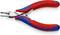 Szczypce Knipex w kolorach czerwonym i niebieskim, odpowiednie do pracy z miedzią o maksymalnej średnicy do 1,5 mm. Wyprodukowane w Niemczech.