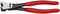 Szczypce uniwersalne z czerwonymi uchwytami, oznaczone napisem 'Knipex 67 01 200', przeznaczone do prac związanych z cięciem.