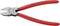 Czerwone szczypce boczne z napisem 'KNIPEX 72 01 180' na uchwycie, odpowiednie do cięcia plastiku.