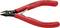 Czerwone obcinaki boczne Knipex, model 75 22 125, odpowiednie dla przewodów Cu o średnicy do 1,3 mm i materiałów twardych do 0,4 mm. Wyprodukowane w Niemczech.