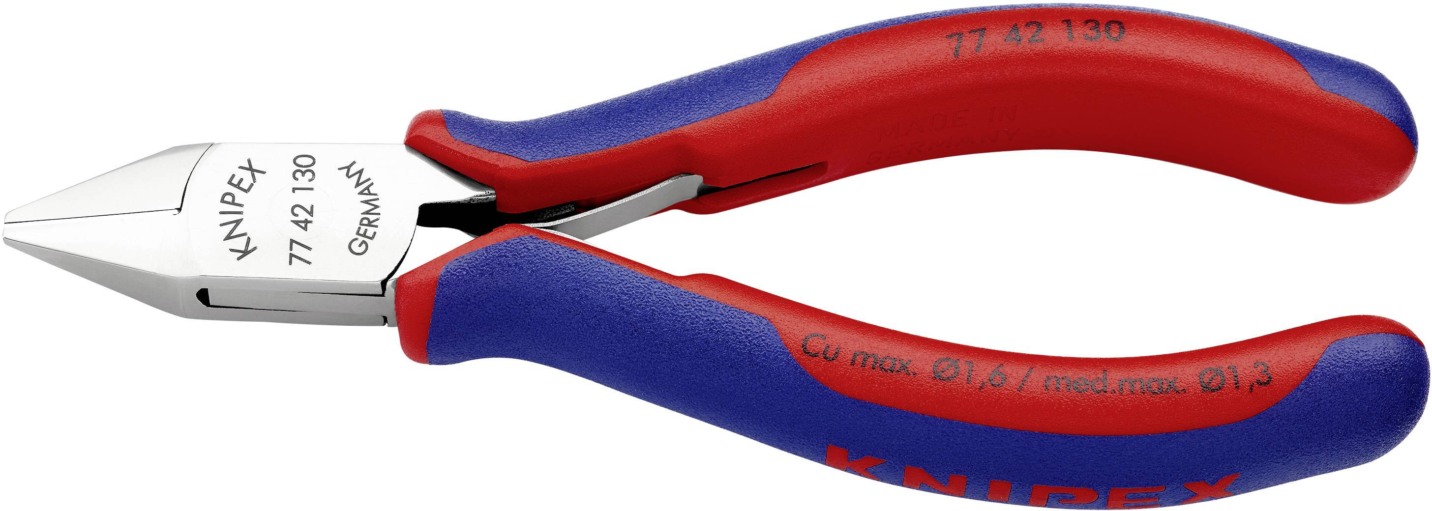 Knipex 77 42 130 77 42 130 для електроніки та механіки Бокорізи без фаски 130 мм