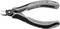 Szczypce do cięcia elektroniczne Knipex, 79 22 125 ESD, do przewodów Cu/średnio twardych, 0,1-1,7 mm/1,0 mm. Wygięte, ergonomiczne uchwyty.