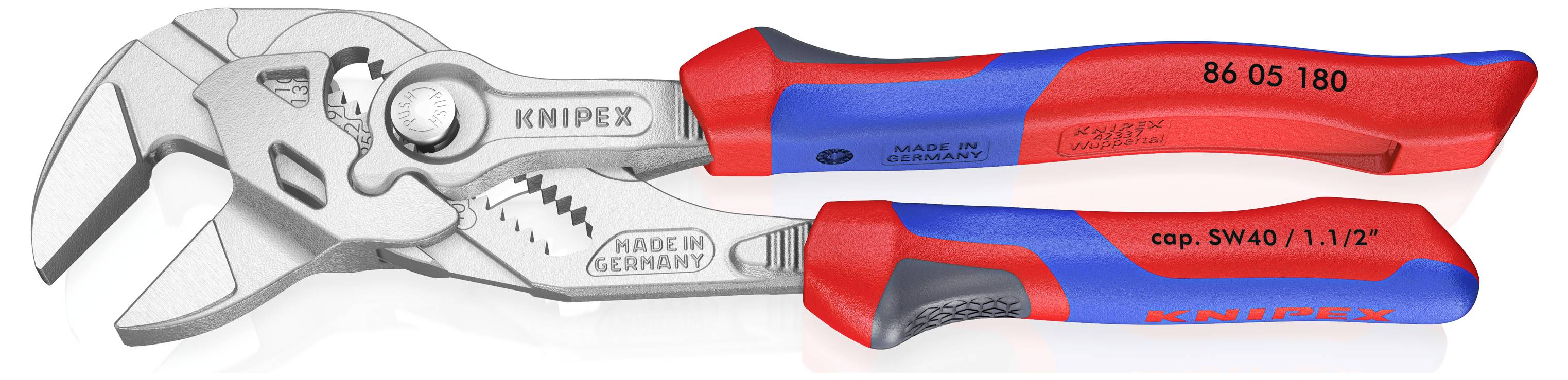 Регульовані плоскогубці Knipex KNIPEX - Nut-und-Feder-Zange - maximale Öffnung: 86 05 180 40 мм 180 мм