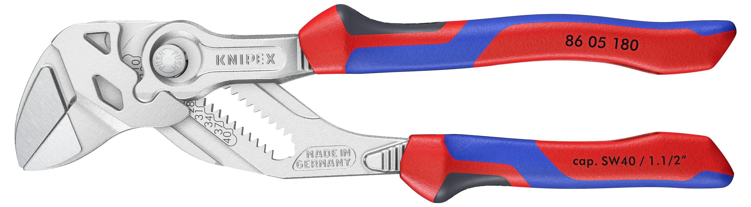 Регульовані плоскогубці Knipex KNIPEX - Nut-und-Feder-Zange - maximale Öffnung: 86 05 180 40 мм 180 мм