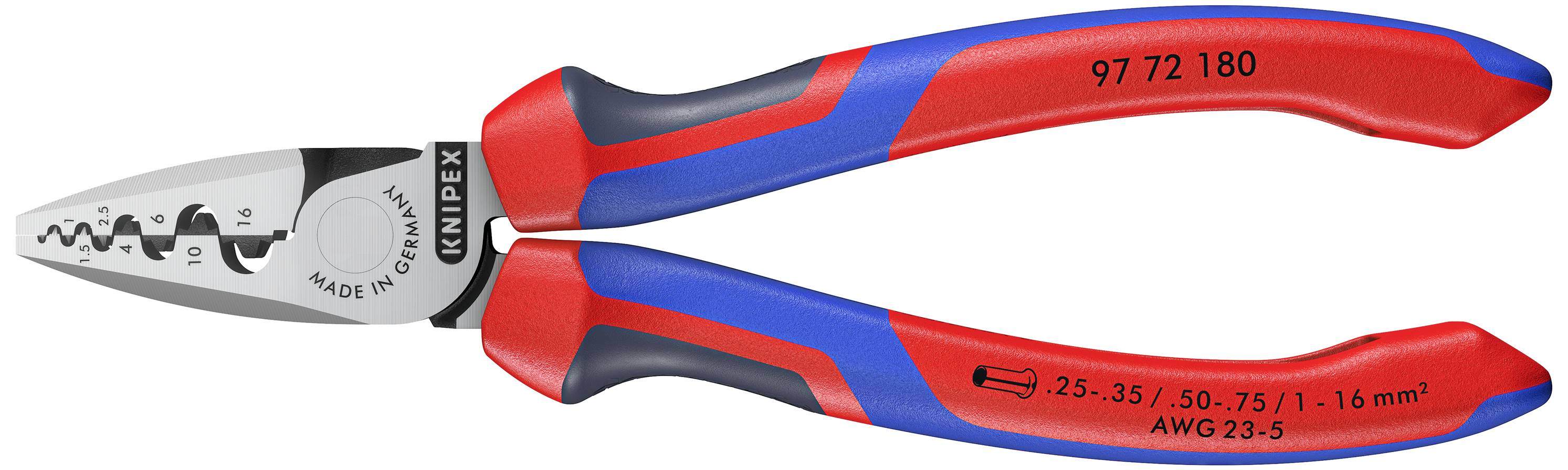 Zaciskarka Knipex 97 72 180, 0.25 do 16 mm²