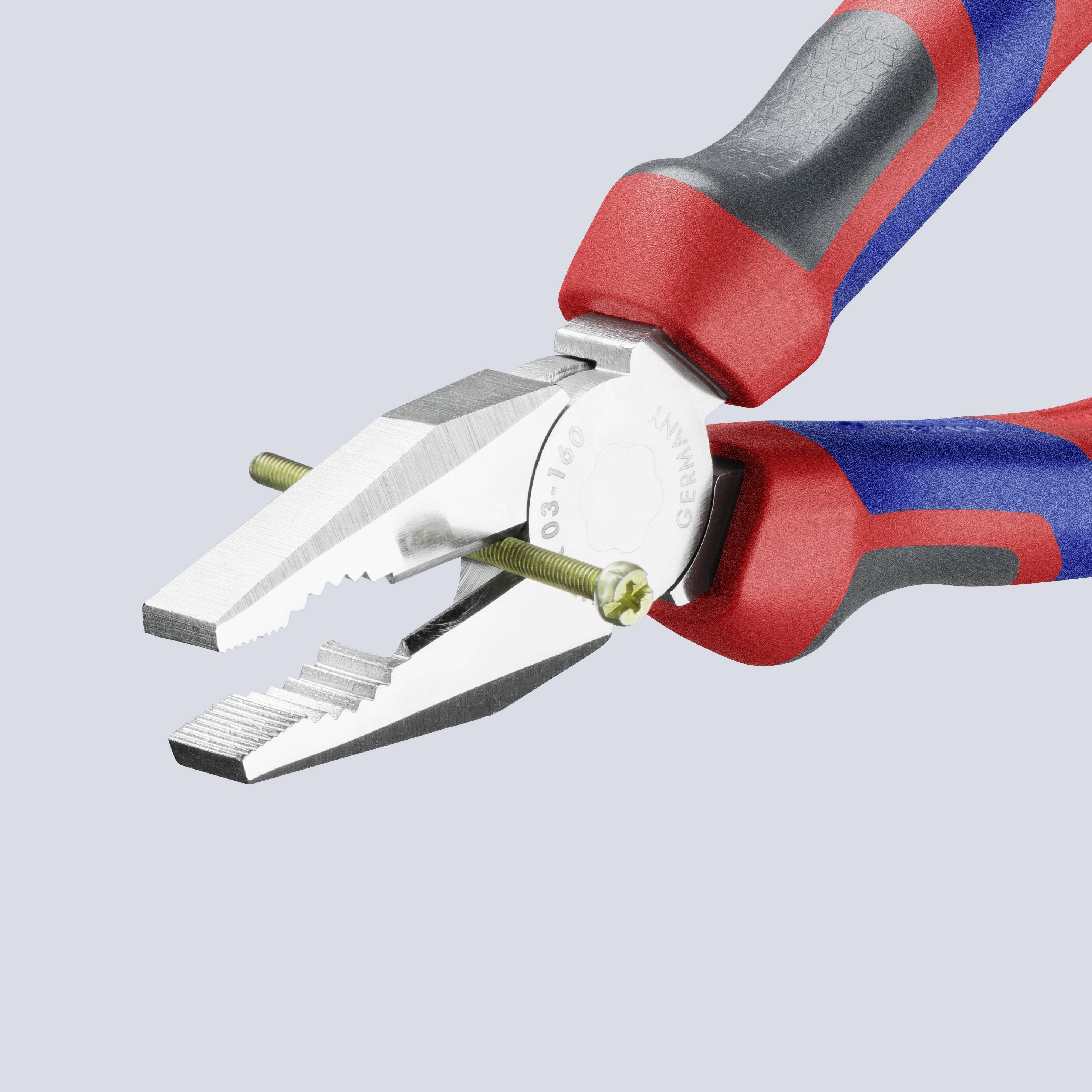 Плоскогубці Knipex 160 мм Knipex 2K-Griffhülle 03 05 160, 160 мм, 60 HRC, для майстерні