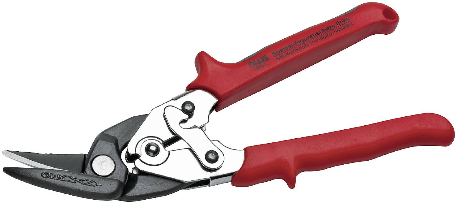 Важільні ножиці для листового металу, NWS 066L-15-250, довжина 250 мм, твердість 57 - 59 HRC, ліві