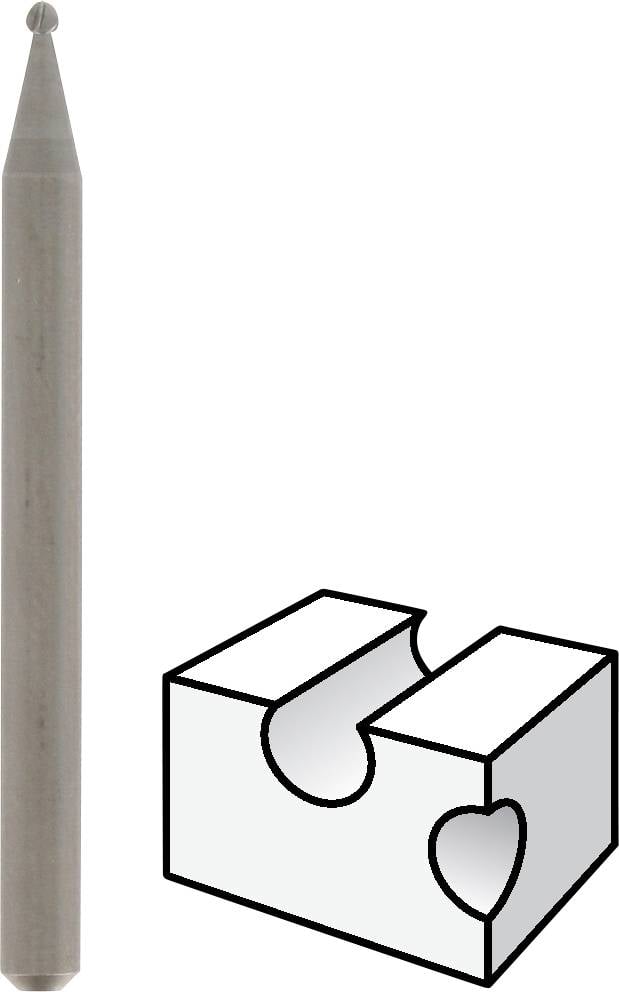 Koło zębate przedstawione wraz ze specjalnym frezem. Frez posiada małą, kulistą główkę, która kształtuje koło zębate.