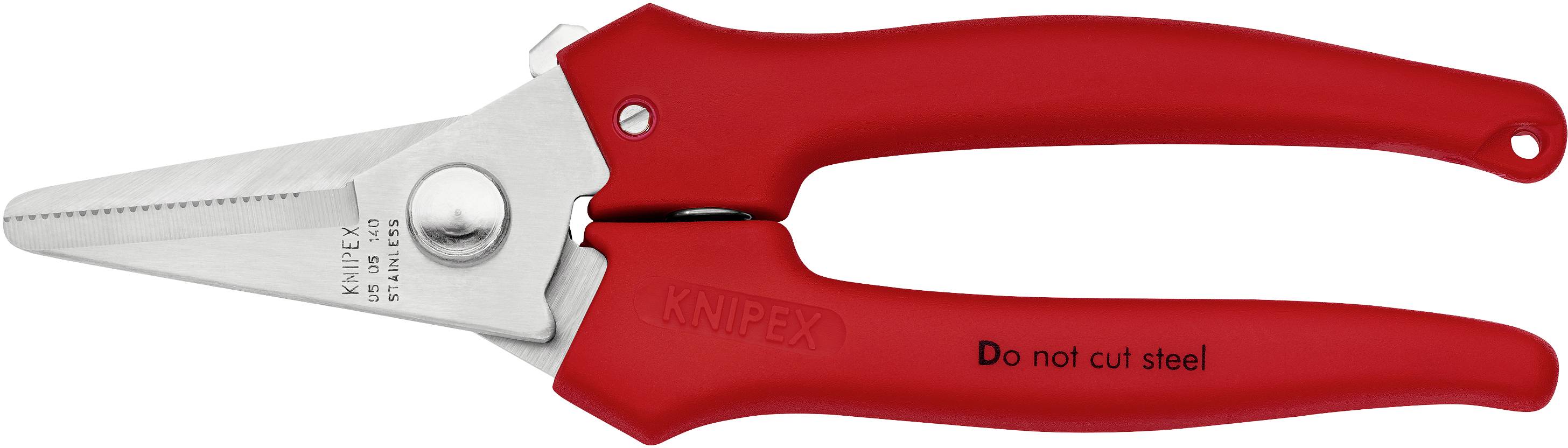 Ножиці універсальні Knipex 95 05 140 140 мм червоні