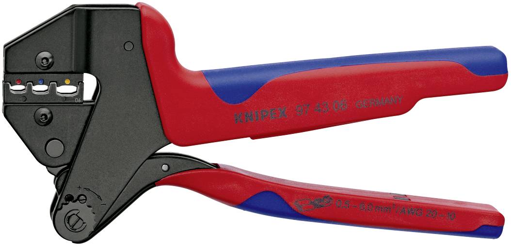 Обтискний інструмент Knipex neu 97 43 06 для ізольованих кабельних наконечників, ізольований штекер 0,5-6 мм²