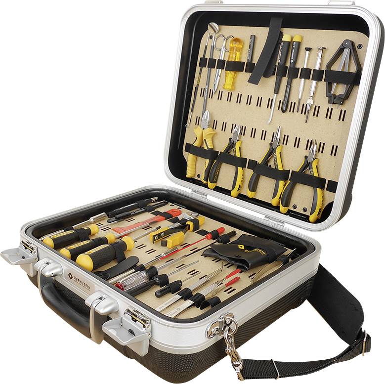 Walizka narzędziowa z wyposażeniem BERNSTEIN Tools for Electronics 1500