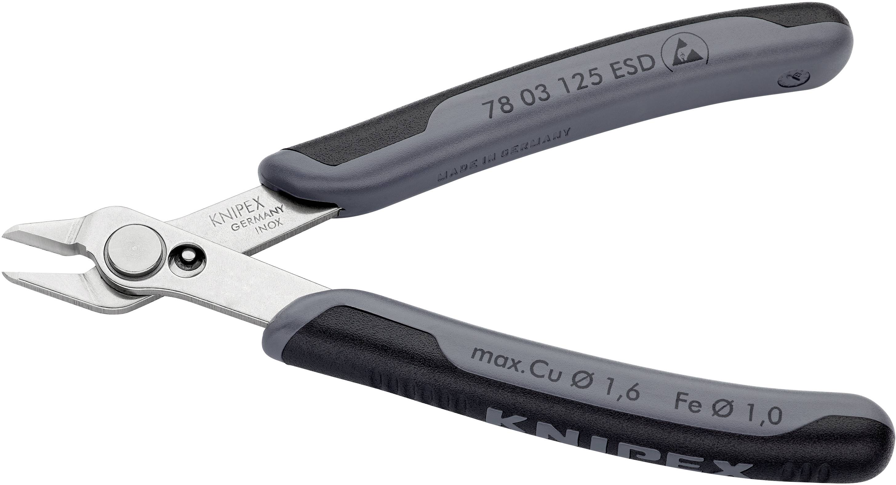 Плоскогубці для друкованих плат Knipex Super-Knips 78 03 125 ESD, 125 мм, 54 HRC, ESD