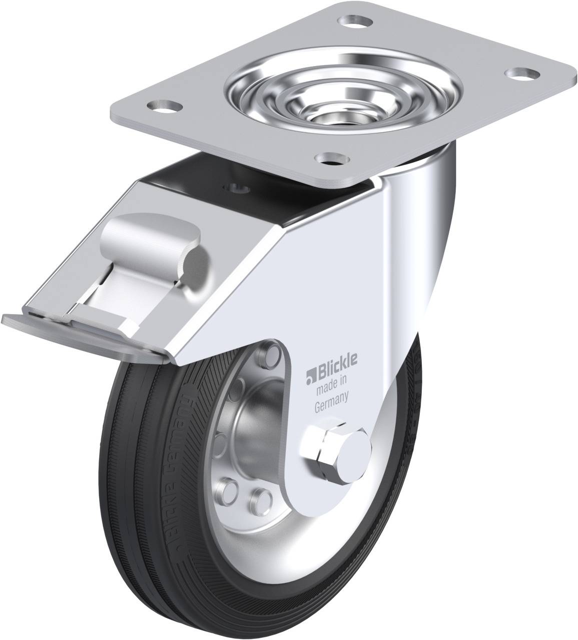 Фіксуюче колесо Blickle LE-VE 150R-FI, діаметр: 150 мм, поворотне