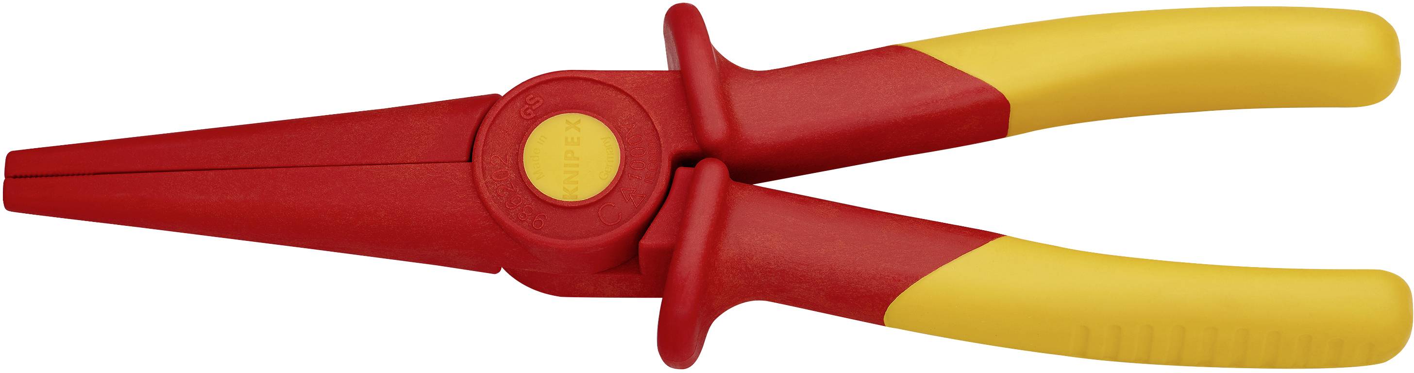 Плоскогубці Knipex 98 62 02 VDE з плоскими круглими губками, прямі, пластикові, 220 мм