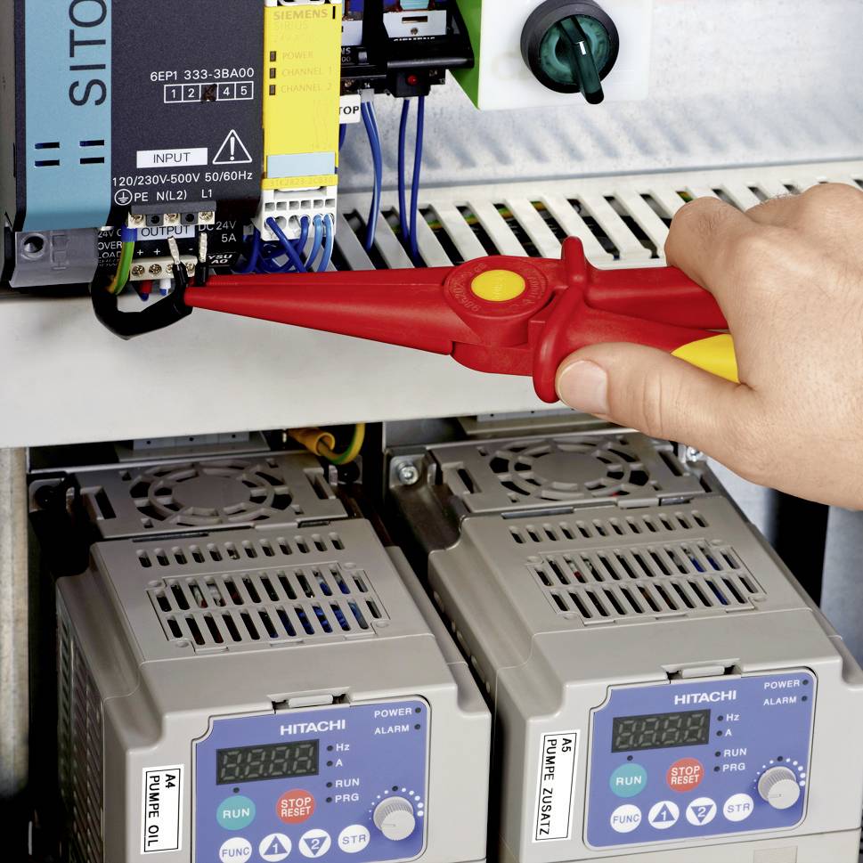 Плоскогубці Knipex 98 62 02 VDE з плоскими круглими губками, прямі, пластикові, 220 мм