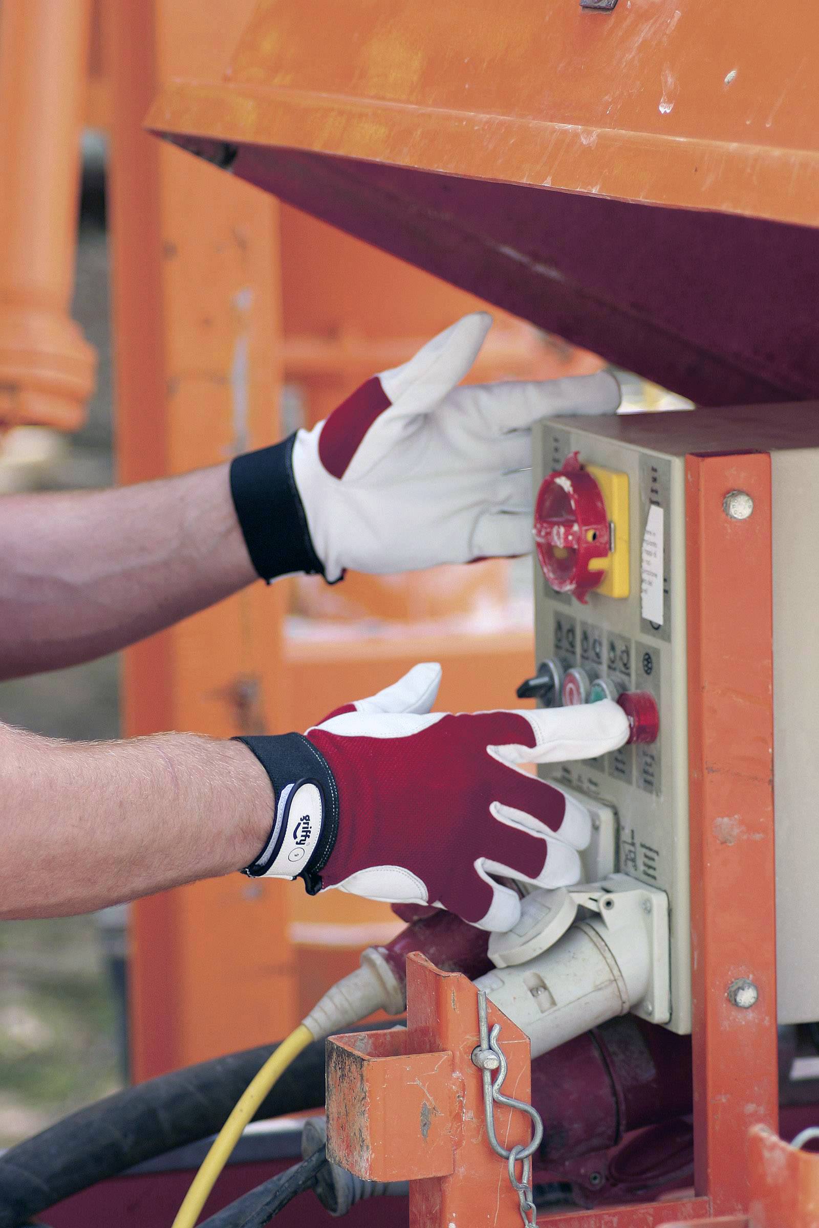 Монтажні рукавички Leipold Doehle 1706-7, розмір рукавичок: 7, S, білі, червоні