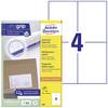 Avery-Zweckform 3483 Etykieta uniwersalna 105 x 148 mm Papier biały 400 szt. Trwały Drukarka atramentowa, Drukarka Laserowa, Drukarka Laserowa, kolorowa, Kopiarka, Drukarka z funkcją kopiowania w kolorze, Drukarka etykiet