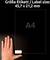 Rozmiar etykiety przedstawiony: 45,7 x 21,2 mm na arkuszu A4. Dłoń wskazuje proporcjonalne wymiary na czarnym tle.