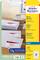 'Opakowanie Avery Zweckform etykiet adresowych do drukarek atramentowych. Zawiera 25 arkuszy, 675 etykiet, wymiary 63,5 x 29,6 mm. Dostępne bezpłatne szablony online.'